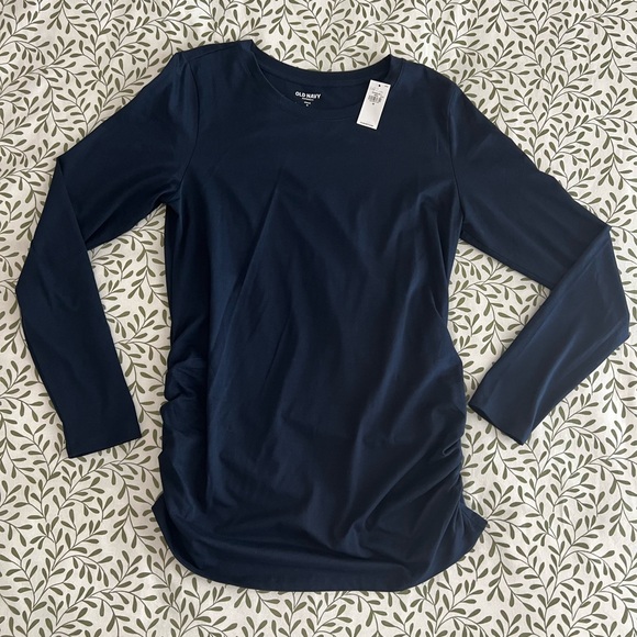 Old Navy Maternity EveryWear Fitted Long-Sleeve T-Shirt - Navy/medium NWT - Picture 2 of 4